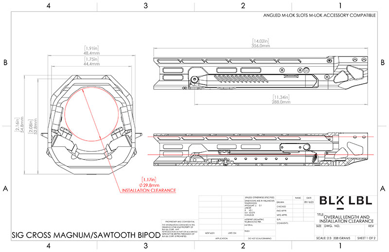 SIG CROSS MAGNUM CRITICAL DIMENSIONS